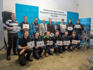 Read more about the article Apprentice agricultural engineers collect awards at Midlands Machinery Show