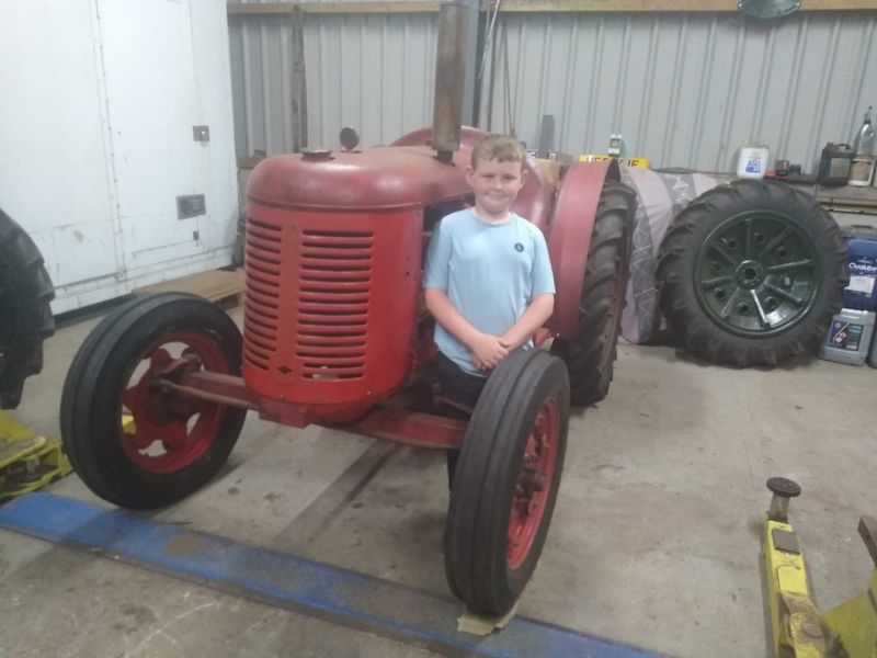 You are currently viewing Nine-year-old restores his own vintage tractor